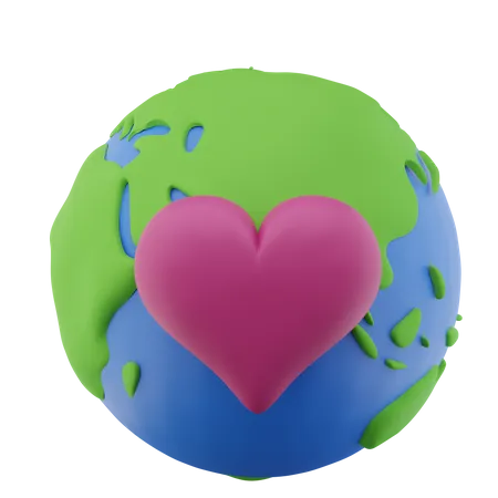 Aimer la terre  3D Icon