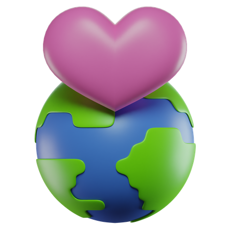 Aimer la terre  3D Icon