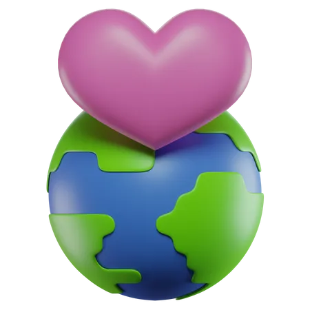 Aimer la terre  3D Icon