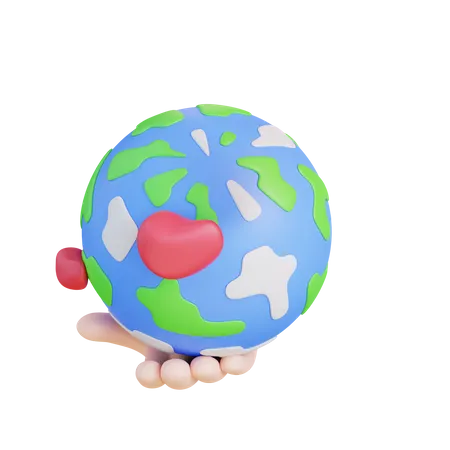 Aimer la terre  3D Icon