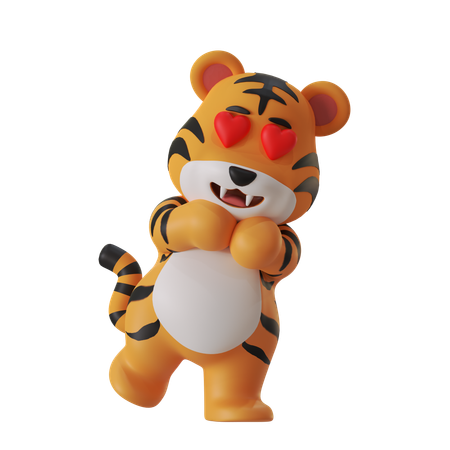 Amour de tigre  3D Icon