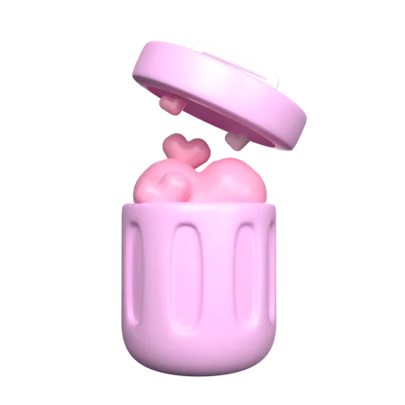 Amour poubelle  3D Icon