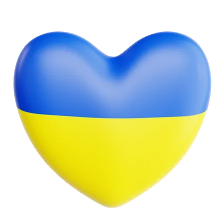 J'aime l'Ukraine  3D Icon