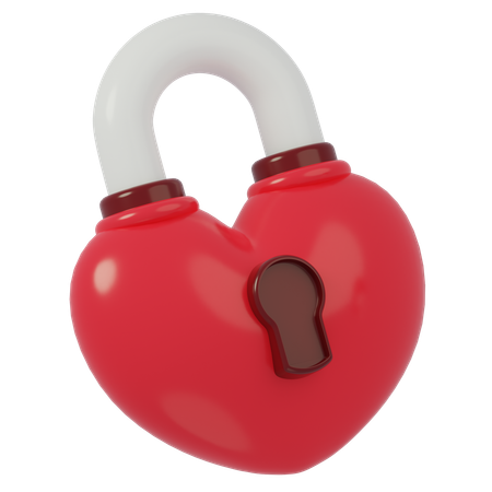 Amour verrouillé  3D Icon