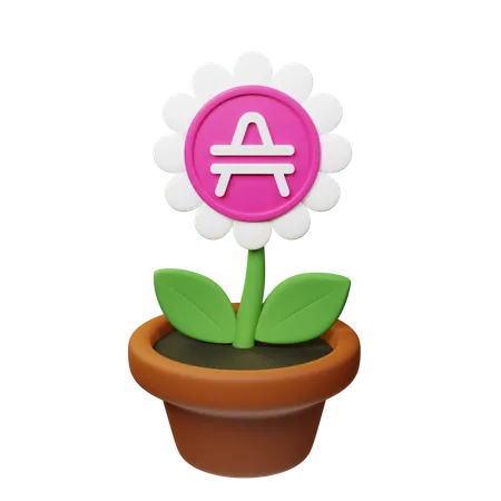 Amp Crypto Plant Pot  3D Icon