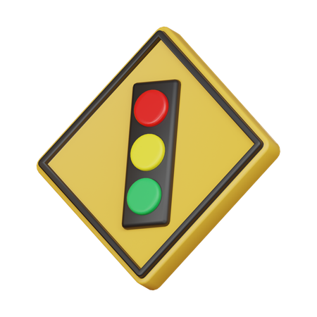 Ampelschild  3D Icon