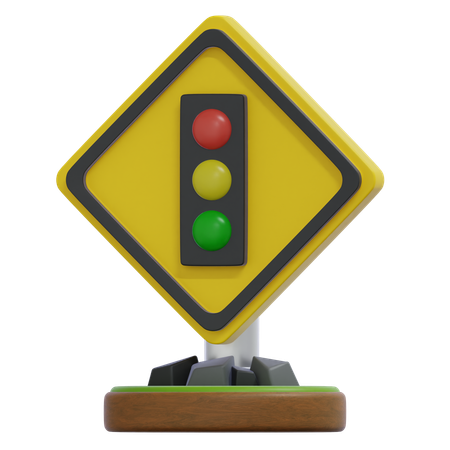 Ampelschild  3D Icon