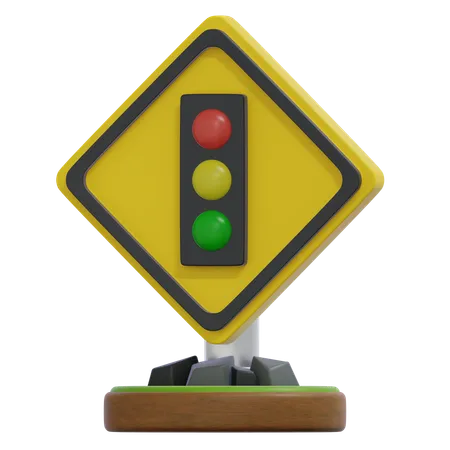 Ampelschild  3D Icon