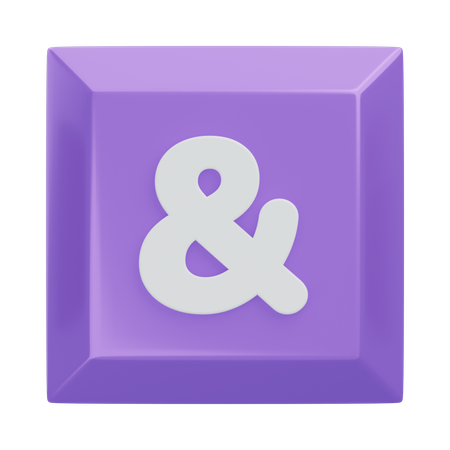 Ampersand Keyboard Key  3D Icon