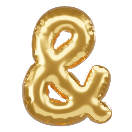 Ampersand symbol  3D Icon