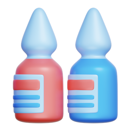 Ampollas de vacuna  3D Icon