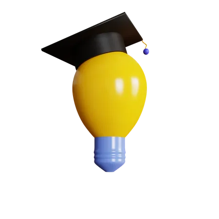 Ampoule de chapeau de graduation  3D Icon