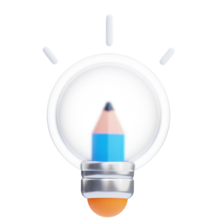 Ampoule crayon  3D Icon