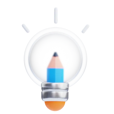 Ampoule crayon  3D Icon