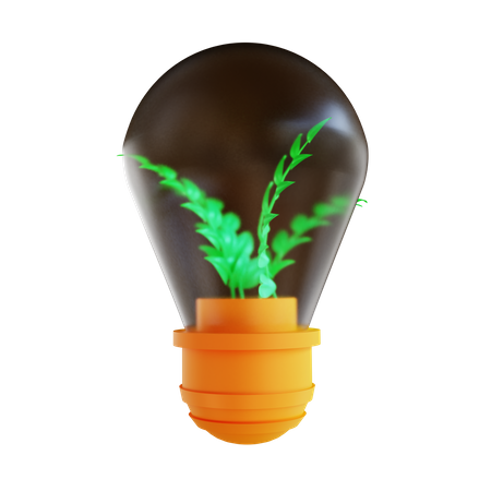 Ampoule écologique  3D Illustration