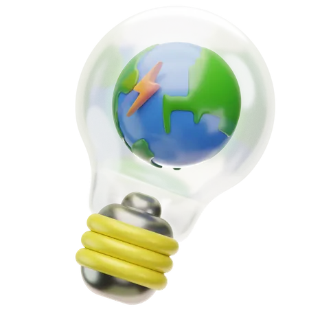 Ampoule éco-énergétique  3D Icon