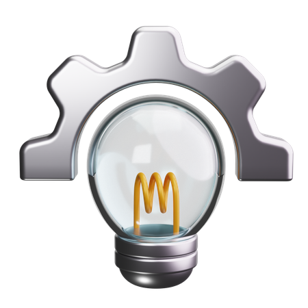 Engrenages d'ampoule  3D Icon