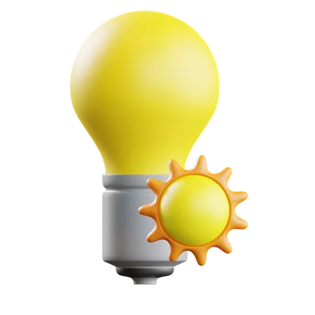 Ampoule à énergie solaire  3D Icon