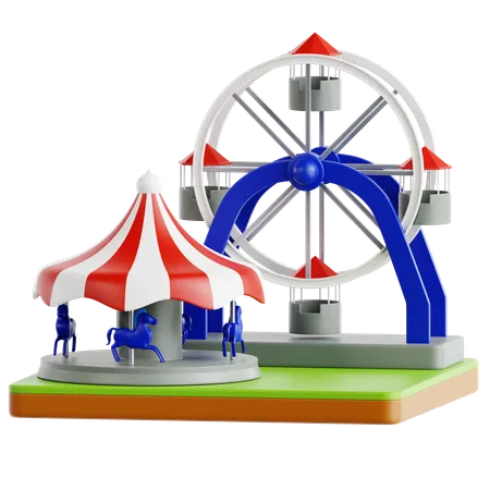 Amusement Park  3D Icon