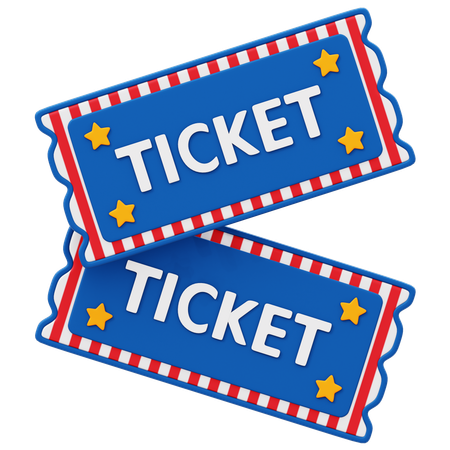 Amusement Park Ticket  3D Icon