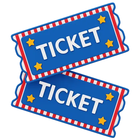 Amusement Park Ticket  3D Icon