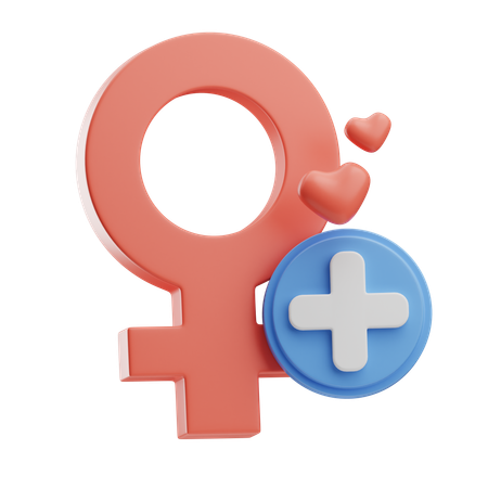 Añadir símbolo femenino  3D Icon