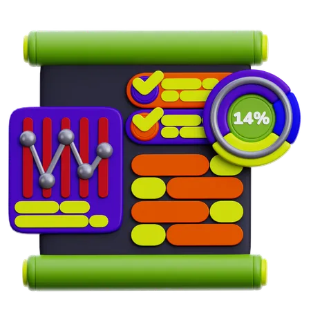 Apresentação analítica  3D Icon