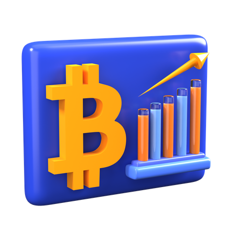 Análise de bitcoin  3D Icon