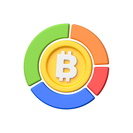 Análise de bitcoin  3D Icon
