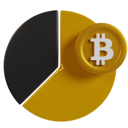 Análise de bitcoin  3D Icon