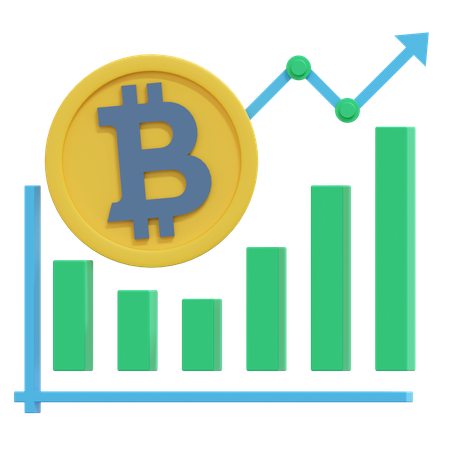 Análise de bitcoin  3D Icon