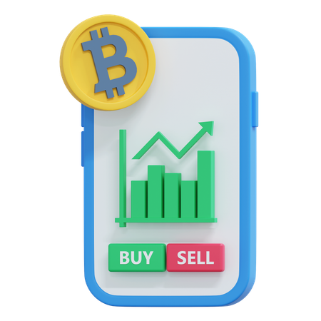 Análise de bitcoin  3D Icon