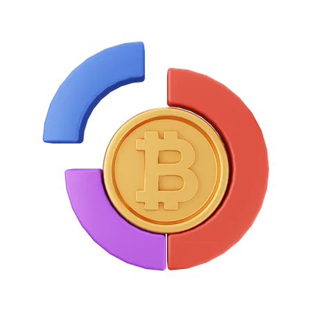 Análise de bitcoin  3D Icon