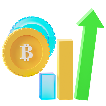 Análise de bitcoin  3D Icon