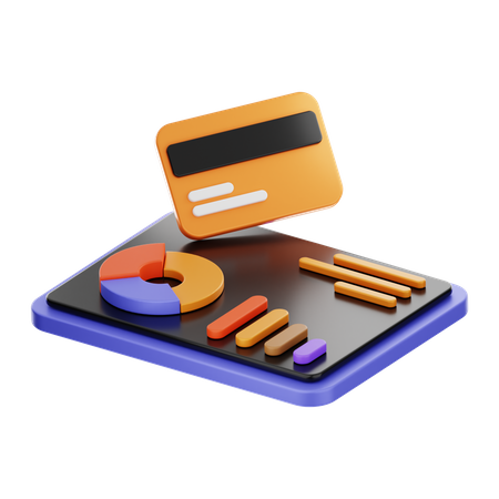 Análise de cartão de crédito  3D Icon