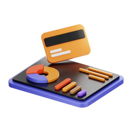 Análise de cartão de crédito  3D Icon