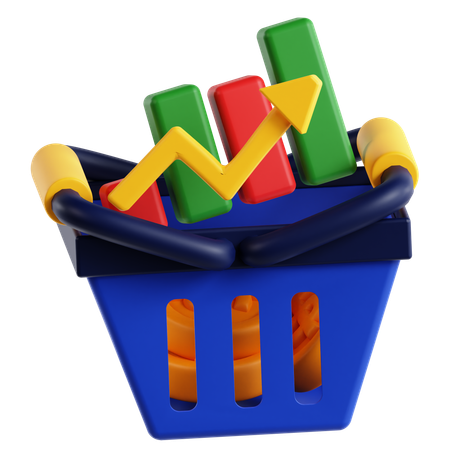 Análise de cesta de compras  3D Icon