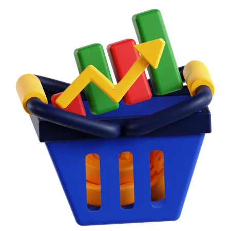 Análise de cesta de compras  3D Icon