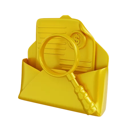 Análise de correio financeiro  3D Icon