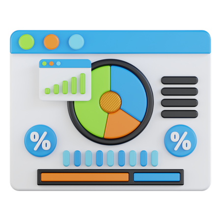 Análise de dados  3D Icon