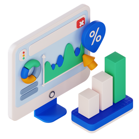 Análise de dados  3D Icon