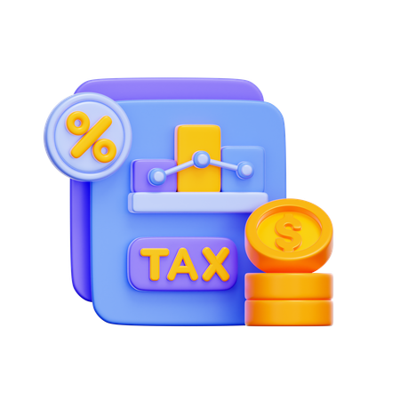 Análise de dados fiscais  3D Icon