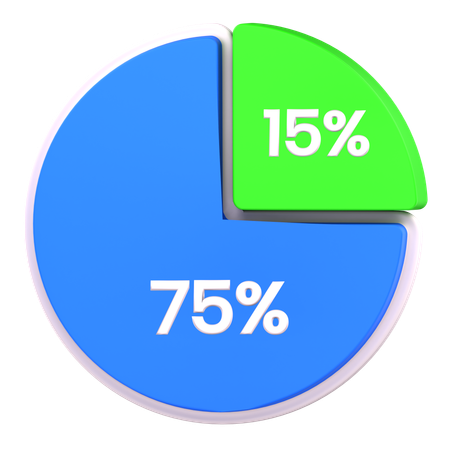 Análise de dados percentuais  3D Icon