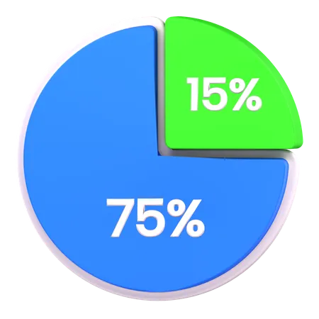 Análise de dados percentuais  3D Icon