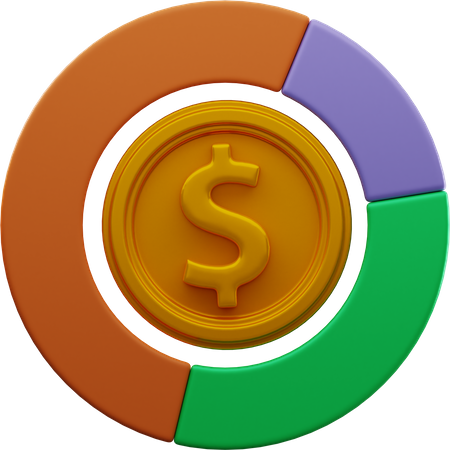 Análise do dólar  3D Illustration