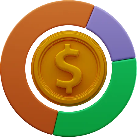 Análise do dólar  3D Illustration