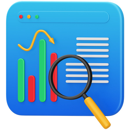Análise de gráfico  3D Icon
