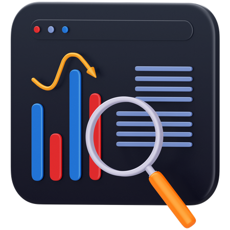 Análise de gráfico  3D Icon
