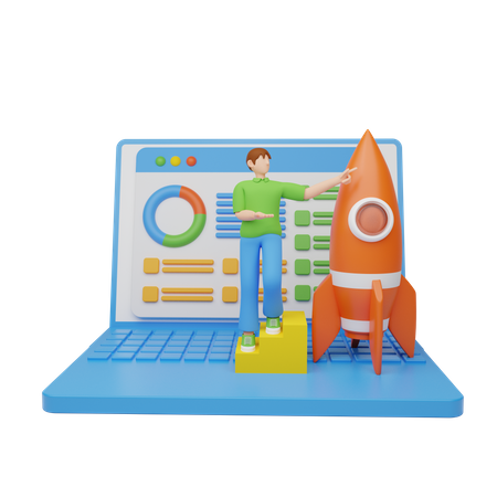 Análise de inicialização  3D Icon