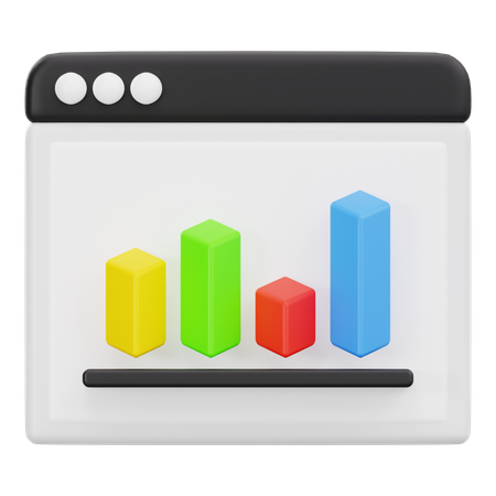 Análise de marketing na web  3D Icon